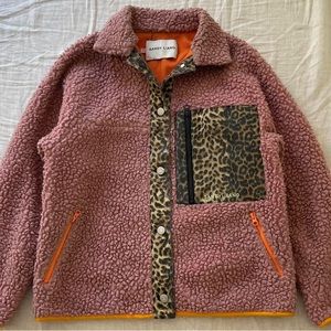 Sandy Liang pink/mauve fleece jacket